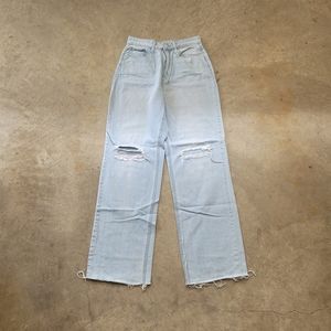 High Rise Baggy Distressed Mom Jeans